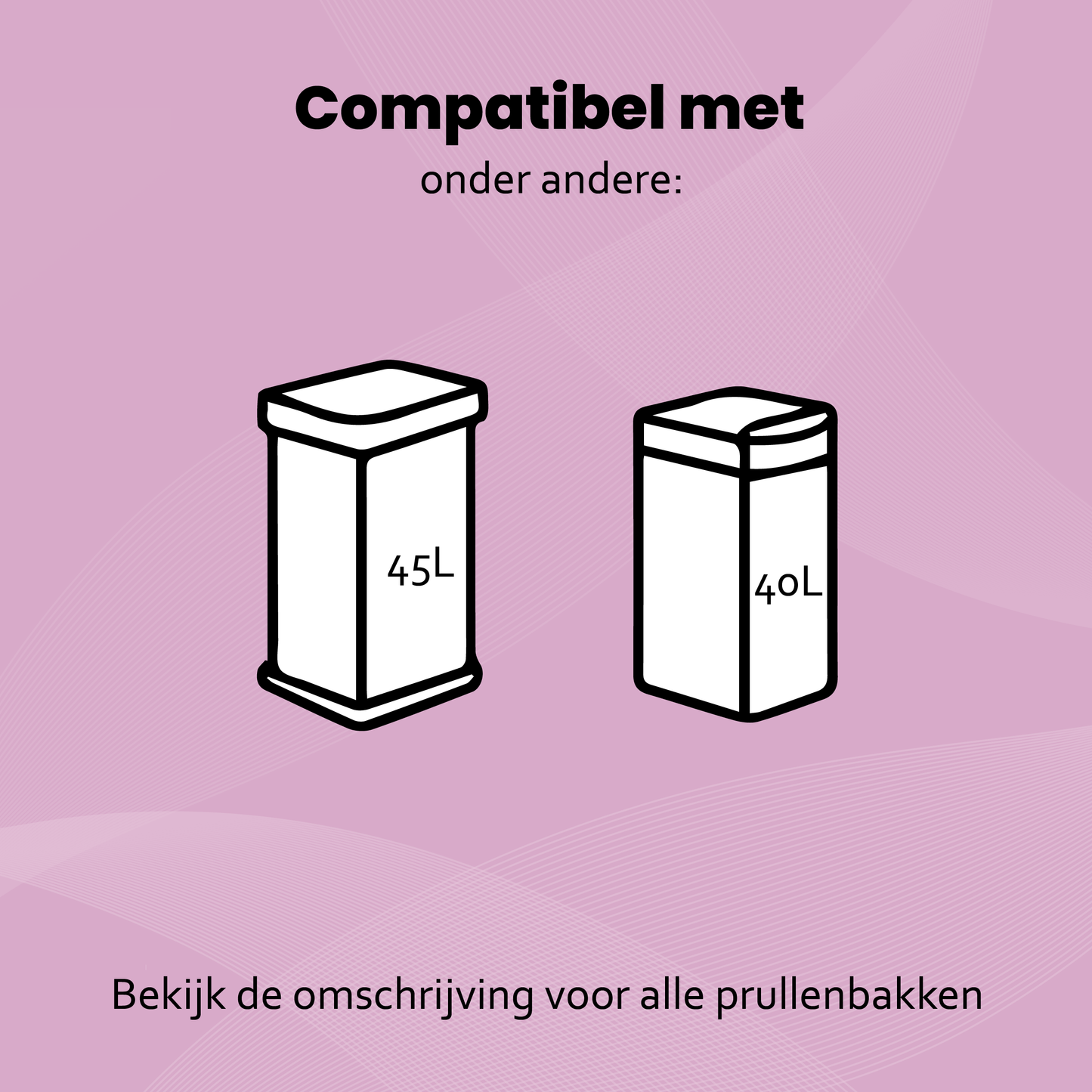 Strapper Afvalzakken Roze - Geschikt voor simplehuman code M - 45 liter