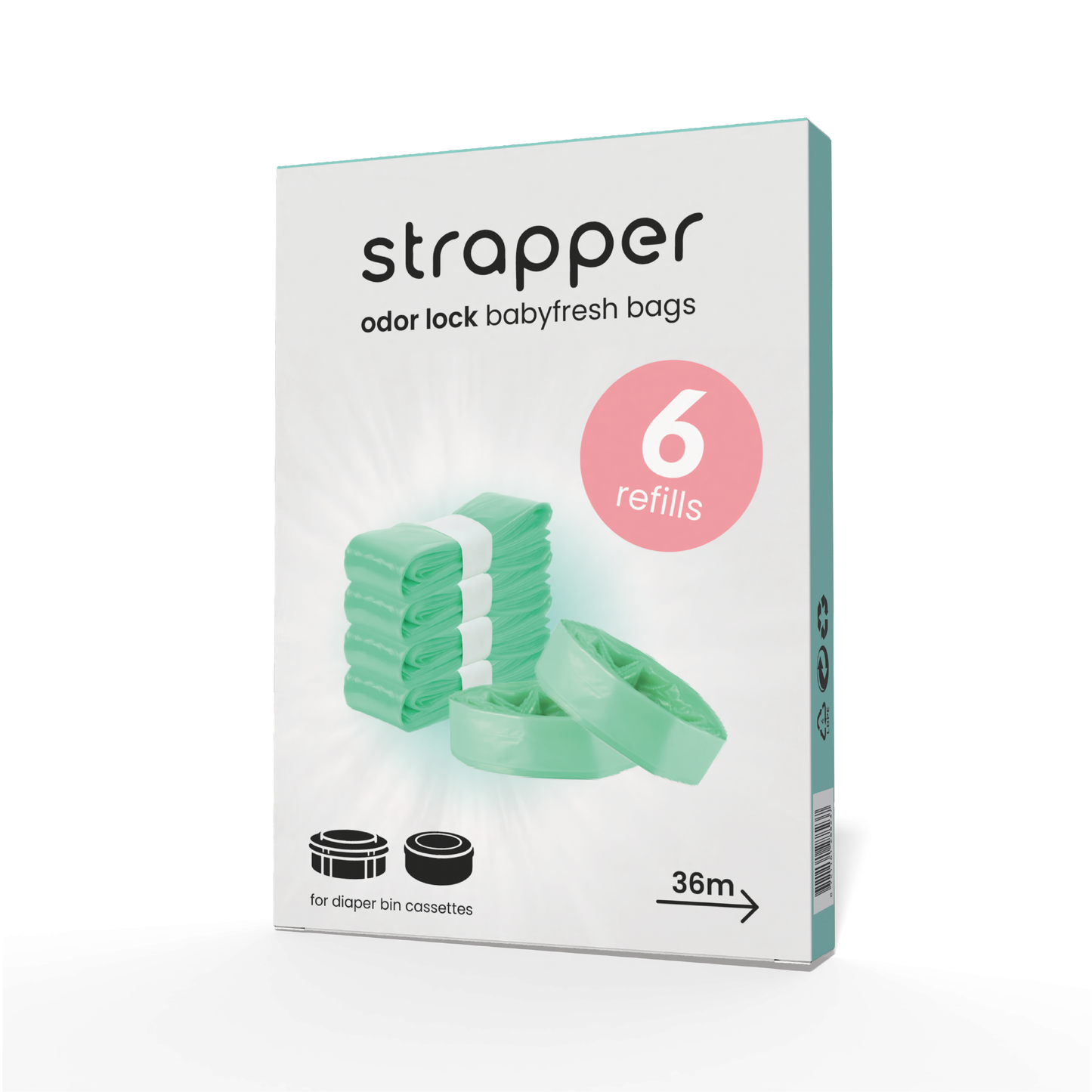 Strapper Odor Lock Afvalzakken voor Cassettes - Geschikt voor luieremmers van Tommee Tippee