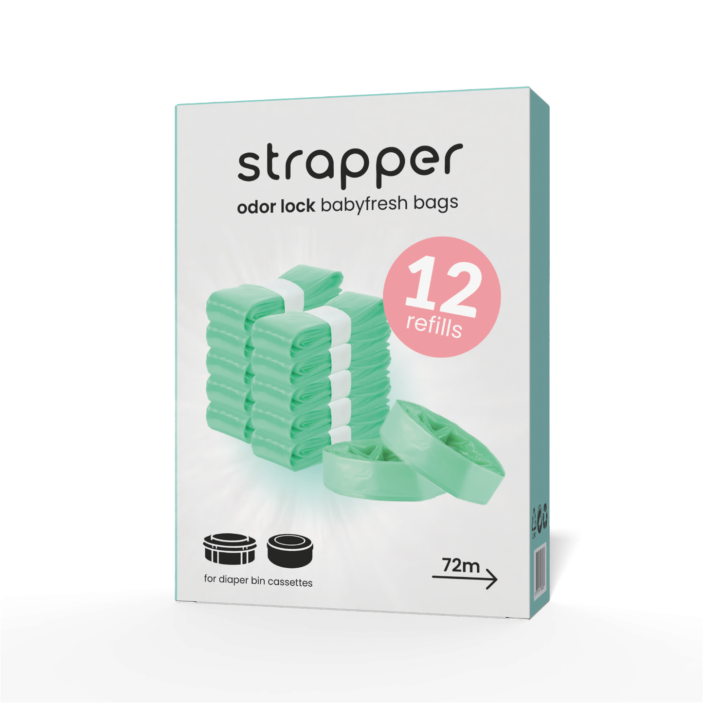 Strapper Odor Lock Afvalzakken voor Cassettes - Geschikt voor luieremmers van Tommee Tippee