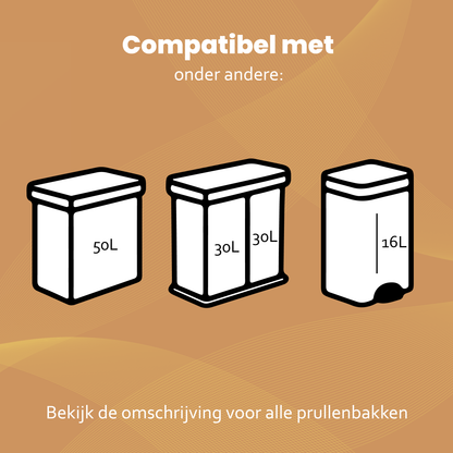 Strapper Afvalzakken Oranje - Geschikt voor simplehuman code H - 30-35 liter
