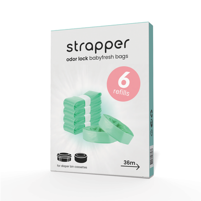 Strapper Odor Lock Afvalzakken voor Cassettes - Geschikt voor luieremmers van Tommee Tippee